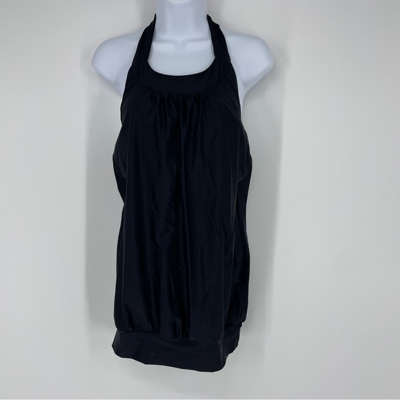 BLOUSY TANKINI, MATTE BLACK - Picture 3 of 7